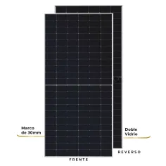 Módulo con células fotovoltaicas bifaciales tipo N